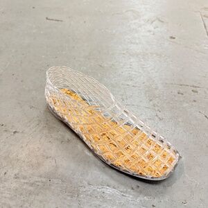 Women Clear Hollow Jelly Sandals Beach Ballerina Jelly Mesh Ballet Flats Ds109